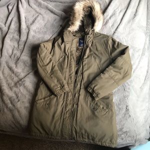 American Eagle Long Faux Fur Jacket